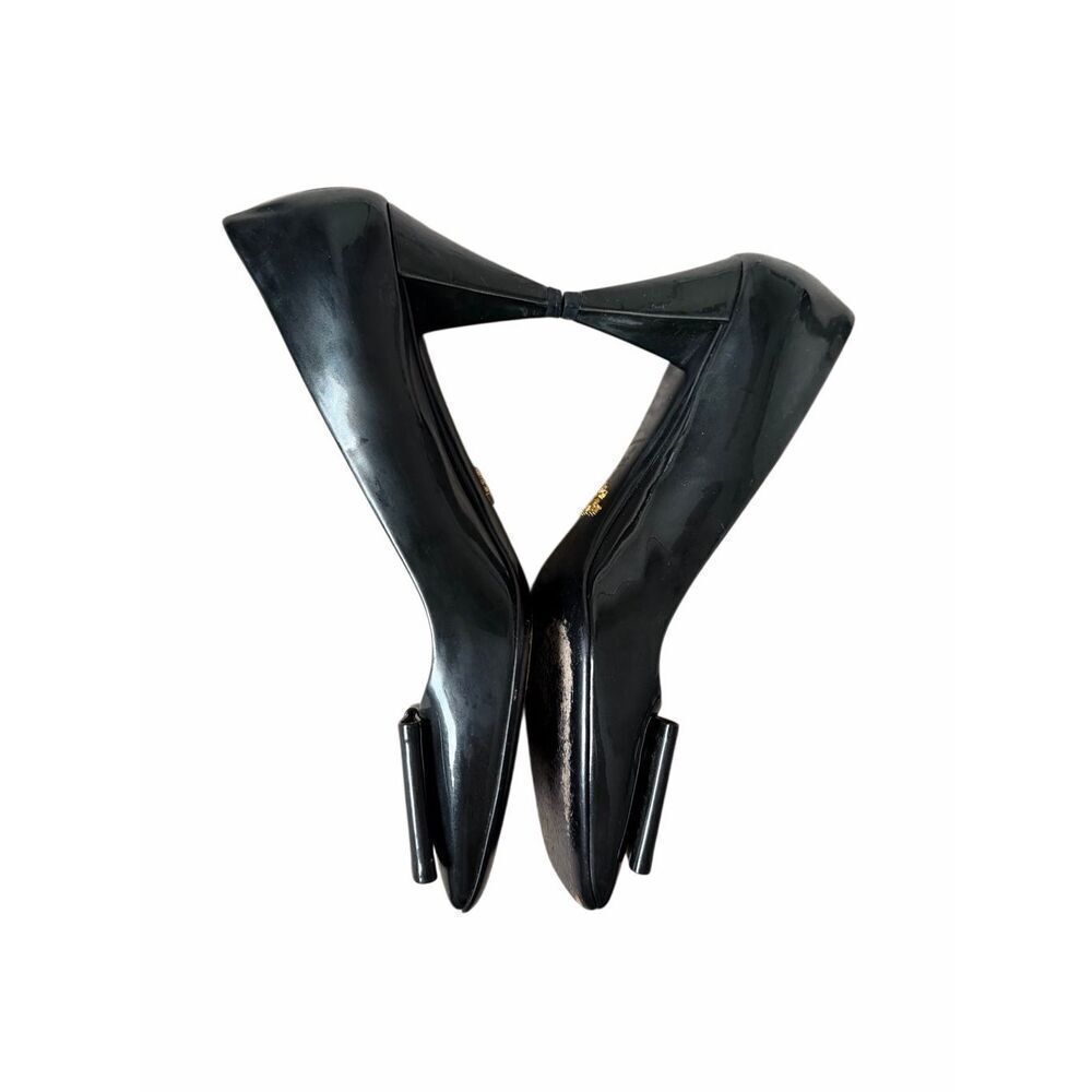 Prada Patent Leather Black Pumps Square Toe EU 38.5 US 8.5 - Picture 5 of 11
